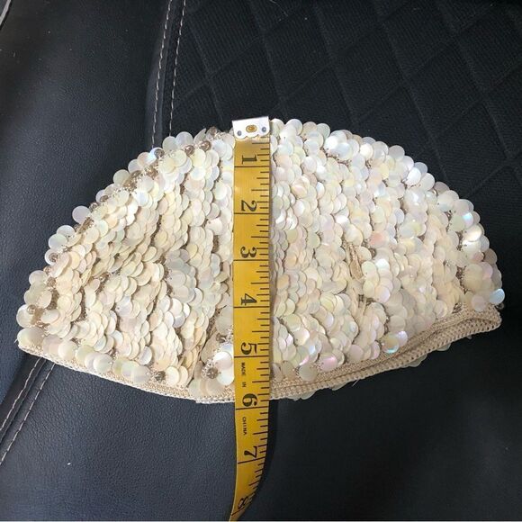 Vintage Handmade Beaded Sequin Beret Hat - Picture 7 of 9